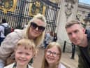 James Trembath and family during their visit to London