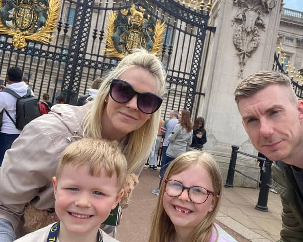 James Trembath and family during their visit to London