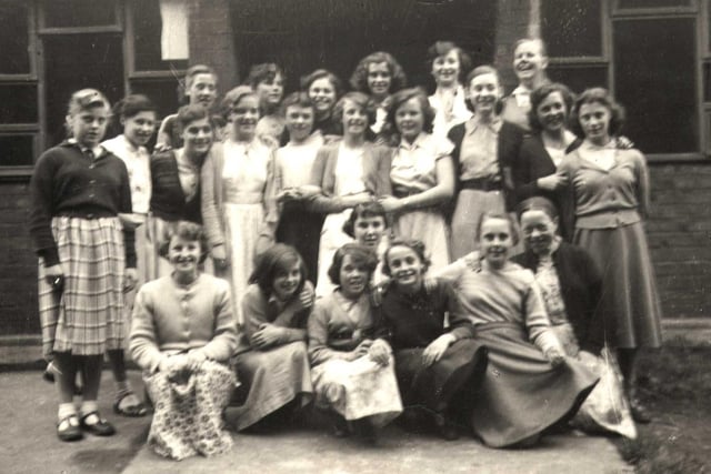 Sacred Heart School, Springfield, 1955. Mrs Brown's class. Submitted by Terry Marshall of Braemore Close, Winstanley, whose sister Pat is in the middle row, third right.