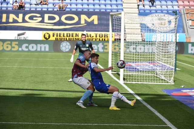 Callum Lang in action against Burnley