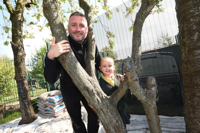 Teacher Scott Beardsworth has launched an online fund-raising appeal to finish the early years outdoor play area at Marsh Green Primary School