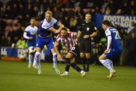 Jack Whatmough was forced off during the first half of Monday night's 2-1 home defeat to Sheffield United