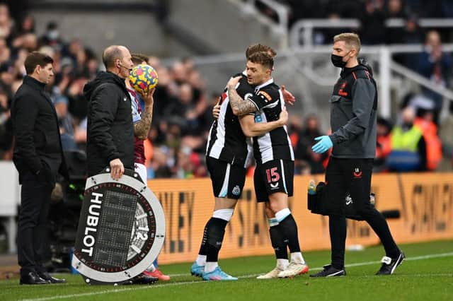 Kieran Trippier could miss up to six weeks after fracturing a bone in his foot during Newcastle United's win over Aston Villa. (Photo by Stu Forster/Getty Images)