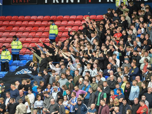 Latics fans at Bolton.
Pic: BP