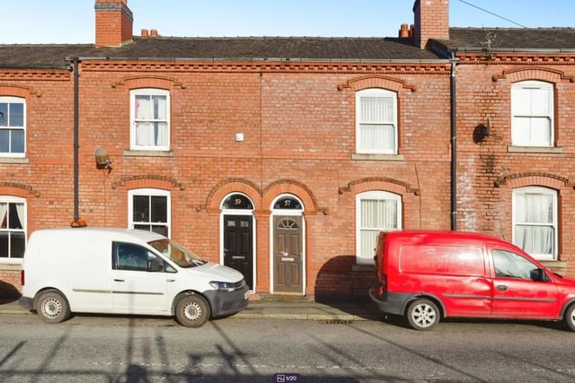 Offers of over £95k are being sought for this three-bed terraced house.