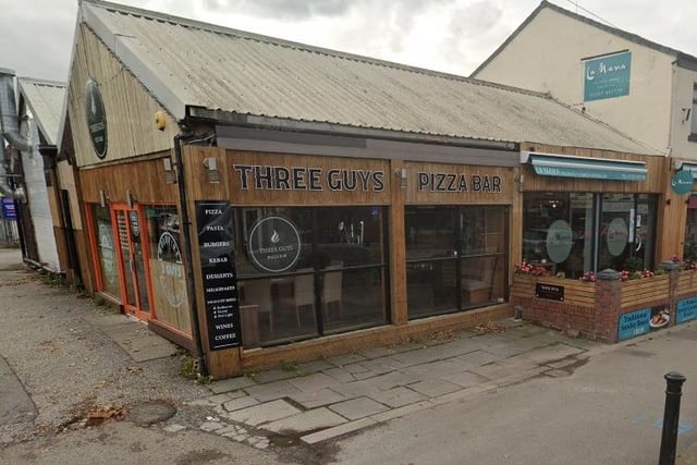 Three Guys Wood Fire Pizza Bar on High Street, Standish, has a rating of 4.4 out of 5 from 48 Google reviews. Telephone 01257 400755