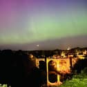 The stunning northern lights dazzling skies above Knaresborough this month.