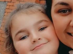 Natalie Lancaster pictured with seven-year-old daughter Mia