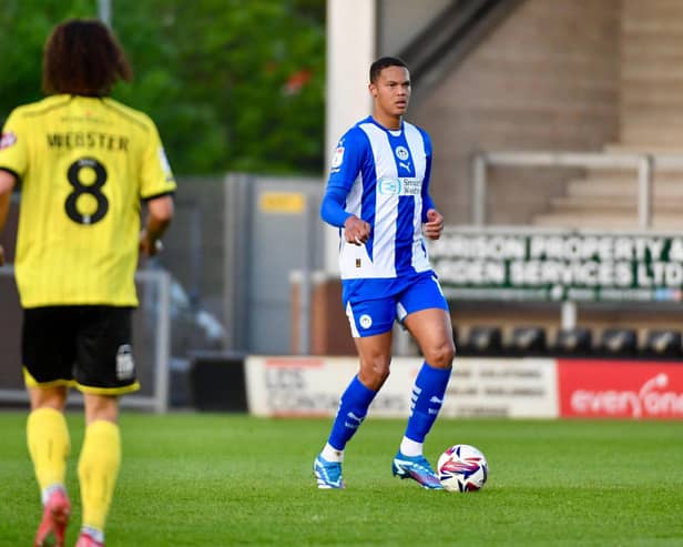 Toby Sibbick in action for Latics at Burton last season