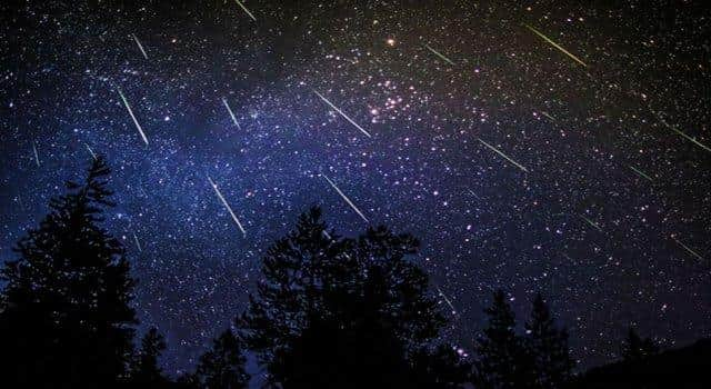 The Leonid meteor shower produces dozens of shooting stars.