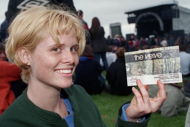 Heather Osborn who travelled from Canada to see The Verve concert at Haigh Hall.