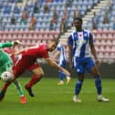 Owen Evans in action for Latics against Chorley in the FA Cup in 2020