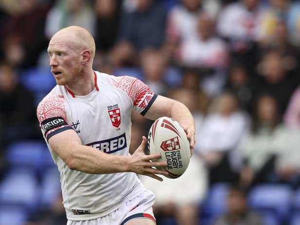 Liam Farrell in action for England in last year's mid-season international