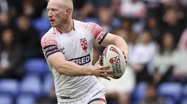 Liam Farrell in action for England in last year's mid-season international
