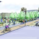 An artist's impression of a revamped Leigh town centre