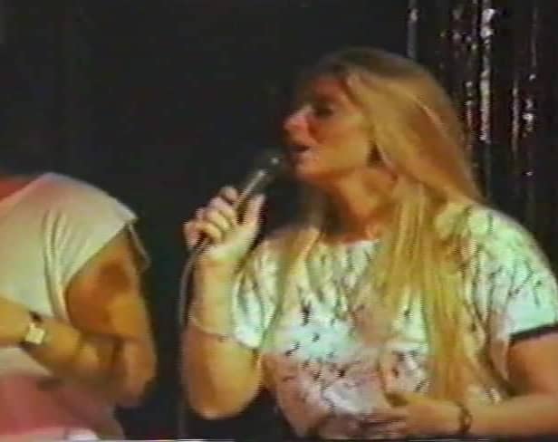 John Martin and Chrissy Caine both in action during the heyday of the Riverside Club in 1985