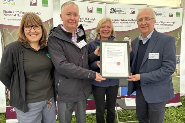 The Flashes of Wigan and Leigh were officially declared an NNR by Natural England last October at a special event at Amberswood