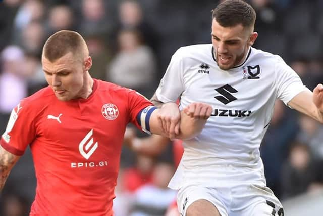 Max Power in action at MK Dons