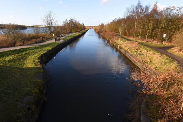 Wigan - Leeds Liverpool canal, near Wigan Flashes, Poolstock, Hawkley Hall.