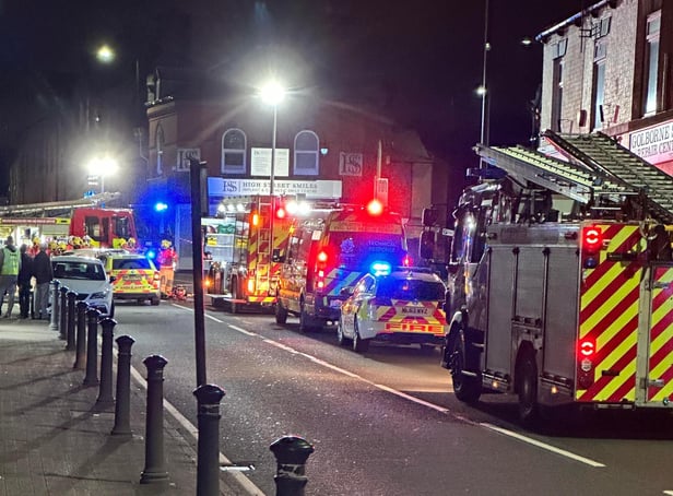 Fire engines, police cars and ambulances all went to the scene of the crash