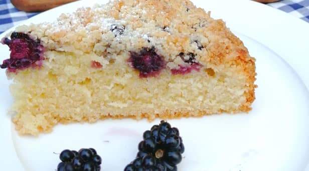 We picked berries and and made sponge cake!