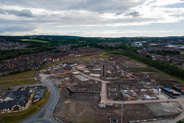 The first few homes are beginning to appear along with a couple of roads