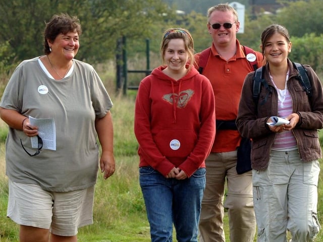 Bernadette, Naomi and Martin Flynn and Helen Foster taking part in the Wigan and Leigh Hospice Walk for Life