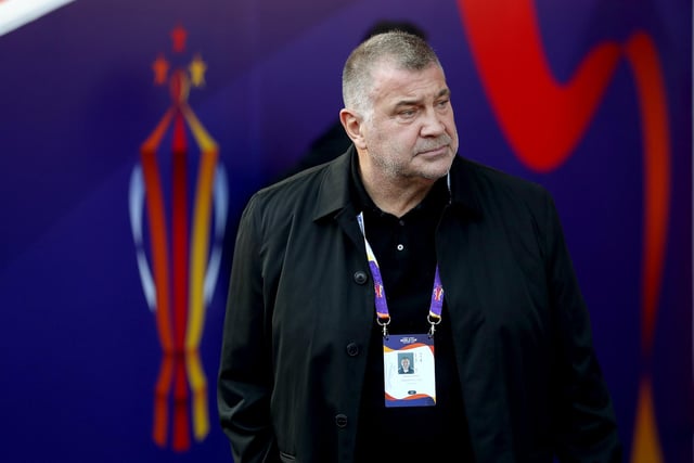 Shaun Wane looks out onto the pitch ahead of today's game (Photo by Henry Browne/Getty Images for RLWC).