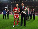 Leuluai was named man of the match in the game against St Helens at Old Trafford, as Wigan lifted the Super League trophy.