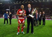 Leuluai was named man of the match in the game against St Helens at Old Trafford, as Wigan lifted the Super League trophy.