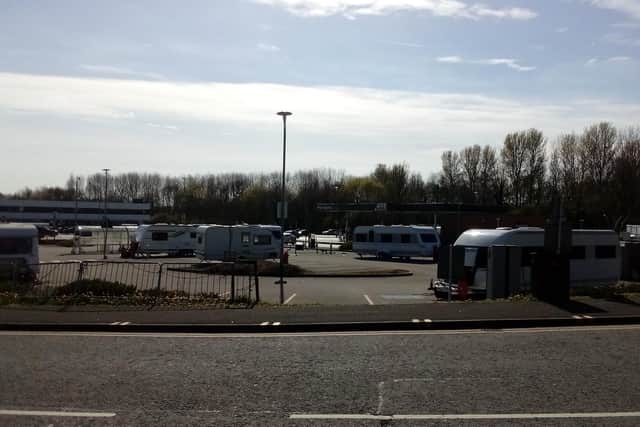 The caravans on the Morrisons car park have been causing problems for years, it has been claimed