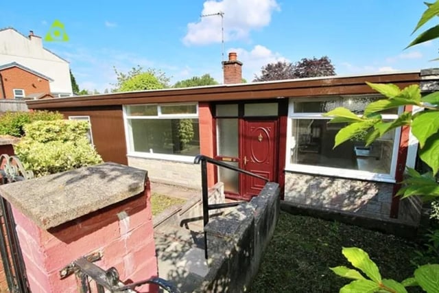 Offers in the region of £99,950 are being sought for this two-bed semi-detached bungalow