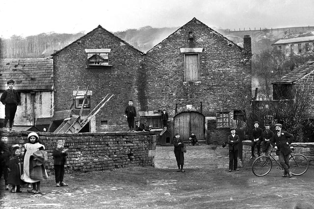 The old corn mill on Coppull Lane, Wigan, in the early 1900s.