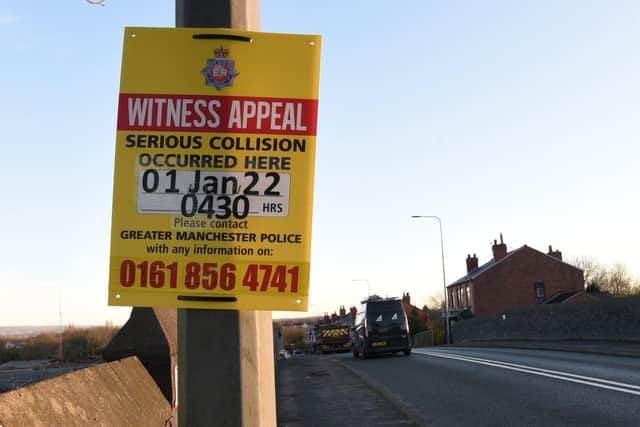 A police appeal for witnesses to the fatal crash on Lily Lane, Bamfurlong on New Year's Day last year