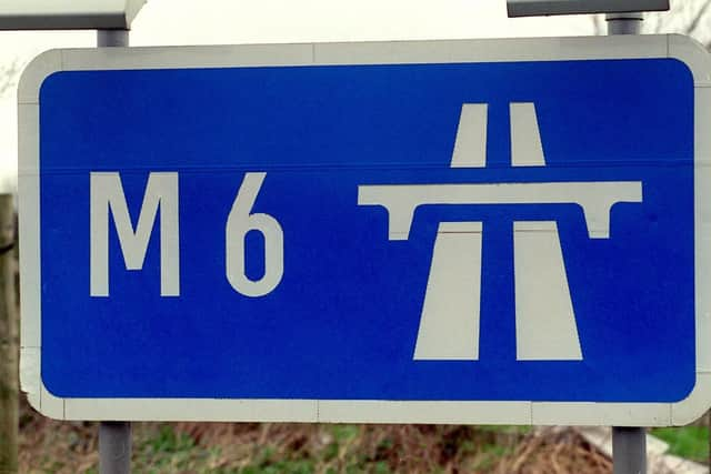 Lanes of the M6 were closed for a period while the scene was cleared