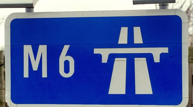 Lanes of the M6 were closed for a period while the scene was cleared
