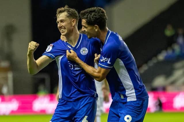 Jensen Weir was the two-goal star of Latics' victory over MK Dons