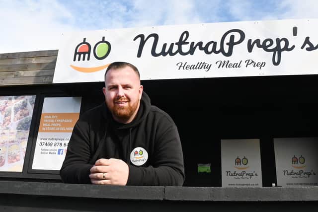 Ashley Wall, owner of Nutrapreps in his new premises on Clayton Street, Wigan. The business prepares fresh, healthy meals to sports clubs including Leigh Leopards.