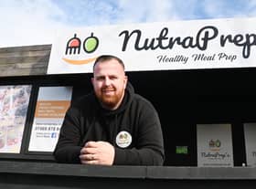 Ashley Wall, owner of Nutrapreps in his new premises on Clayton Street, Wigan. The business prepares fresh, healthy meals to sports clubs including Leigh Leopards.