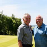 Steve Tickle and Spencer Anglesea who is the club captain for this year. He has chosen Cancer Reserach to donate any proceeds raised to as his father passed away  in September 2021 of brain cancer and his friend, Steve Tickle, has had treatment for throat cancer. Photo: Kelvin Stuttard