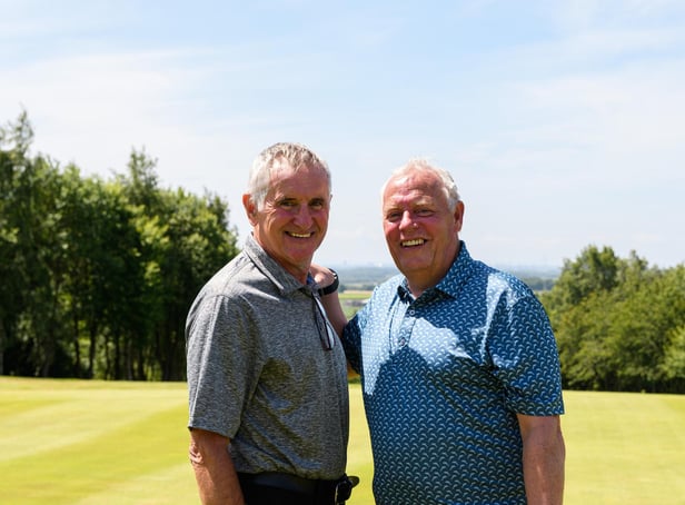 Steve Tickle and Spencer Anglesea who is the club captain for this year. He has chosen Cancer Reserach to donate any proceeds raised to as his father passed away  in September 2021 of brain cancer and his friend, Steve Tickle, has had treatment for throat cancer. Photo: Kelvin Stuttard