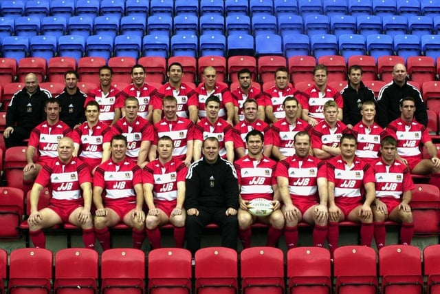 Wigan Warriors rugby league team in 2002.