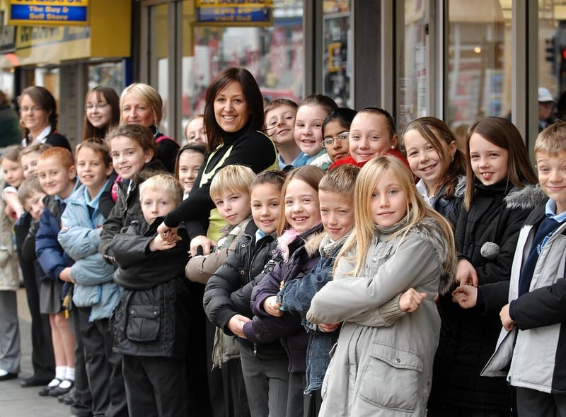 Pupils from Mabs Cross primary school, Wigan