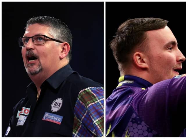 Gary Anderson (left) and Luke Littler (right) scooped the opening two Players Championship events at Wigan