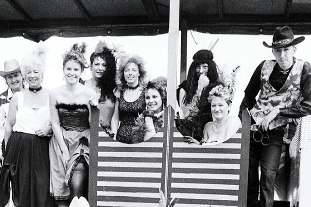 Retro 1987
Wigan Carnival wild west characters line up for the fancy dress parade