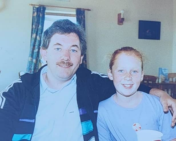 Paula Wakefield with her dad Russell Carbery