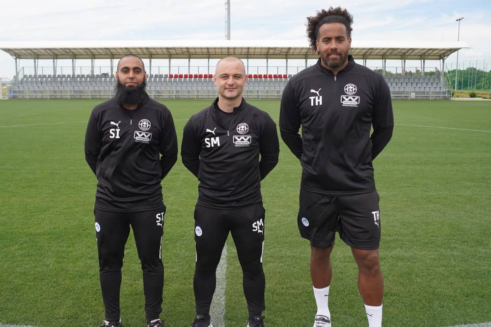 Shaun Maloney parades the new additions to his Latics coaching staff