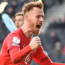 Tom Naylor celebrates his goal