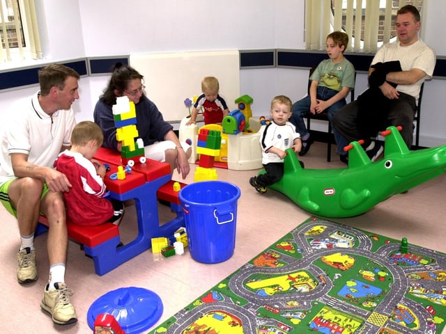 A newly built children's play area at Wigan Infirmary's Christopher Home