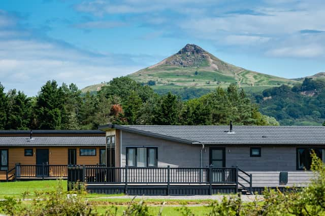 Stunning views of Roseberry Topping from the Angrove Country Park lodges. Image: Mike Whorley Photography